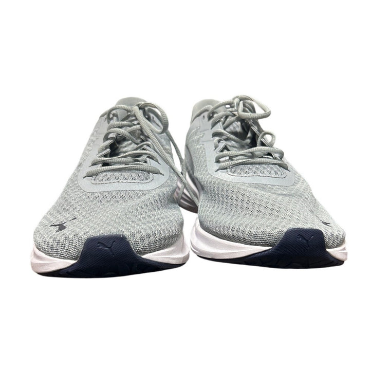 New PUMA Mens Size 13 Gray Mesh Navy Accent Lace Up Athletic Tennis Shoes