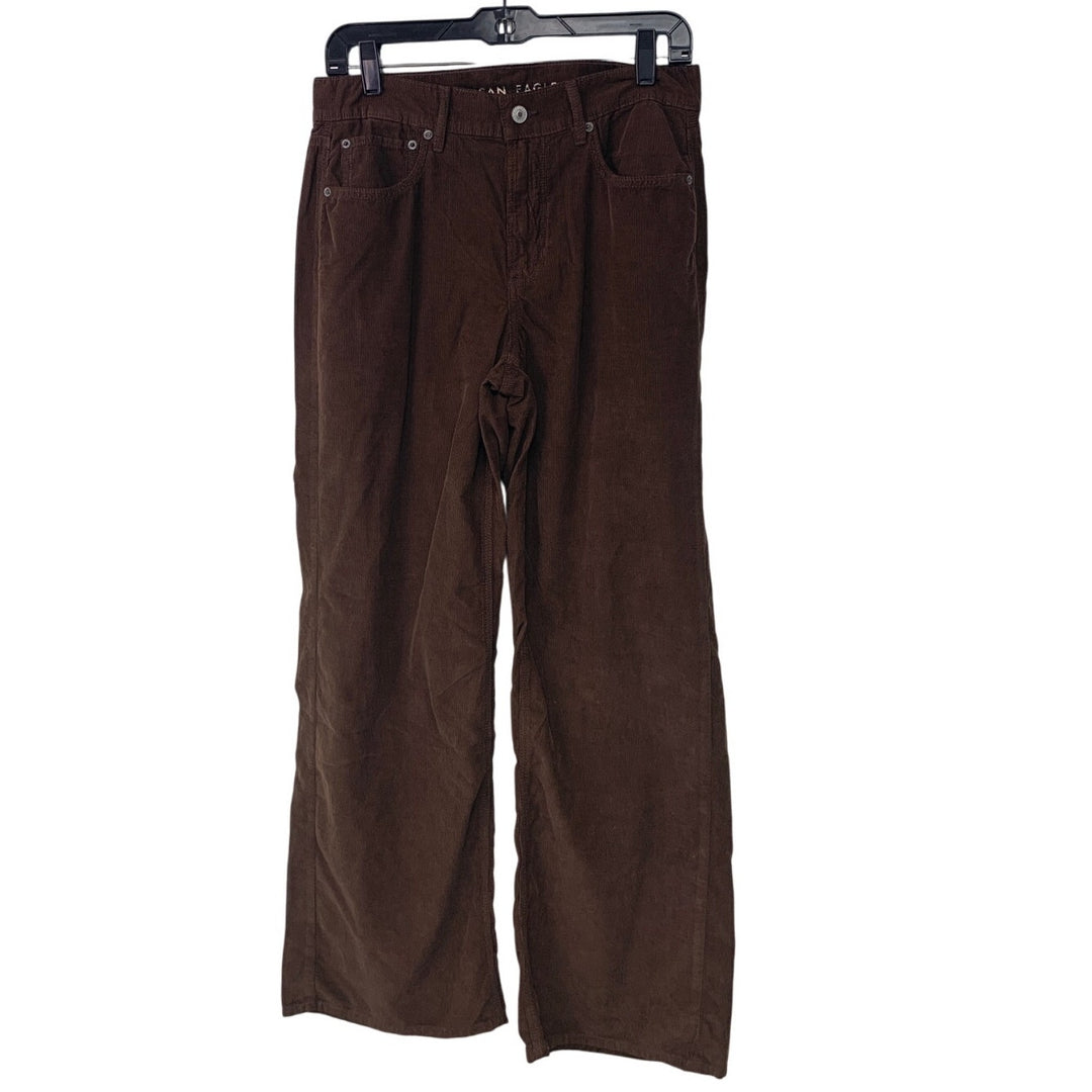 New American Eagle Womens Size 12 Cotton Blend Regular Dark Umber Corduroy Pants