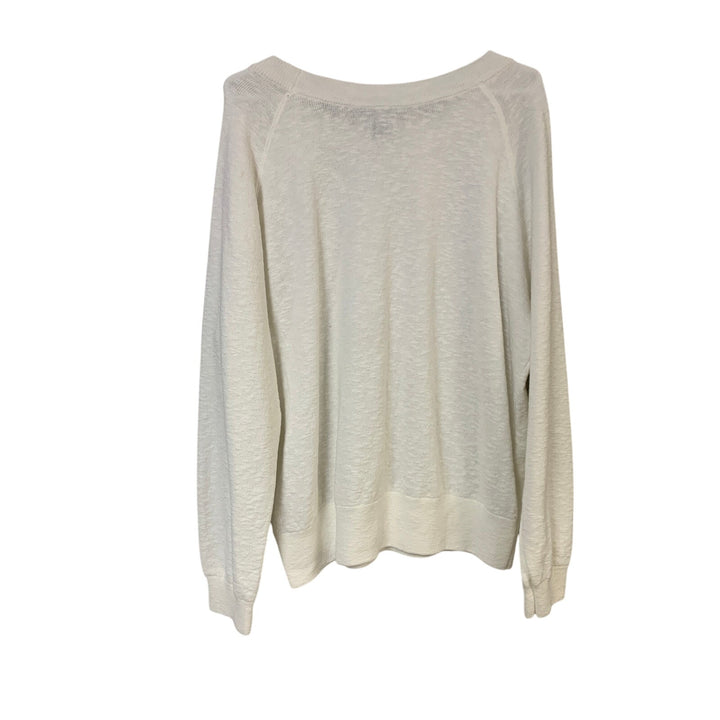 New Eddie Bauer Womens Large Snow White Ravenna Soft Long Sleeve Sweatshirt