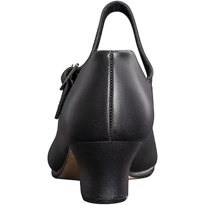 Arcliber Womens Size 8.5 Black Faux Leather 2" Heel Round Toe Stage Dance Shoes