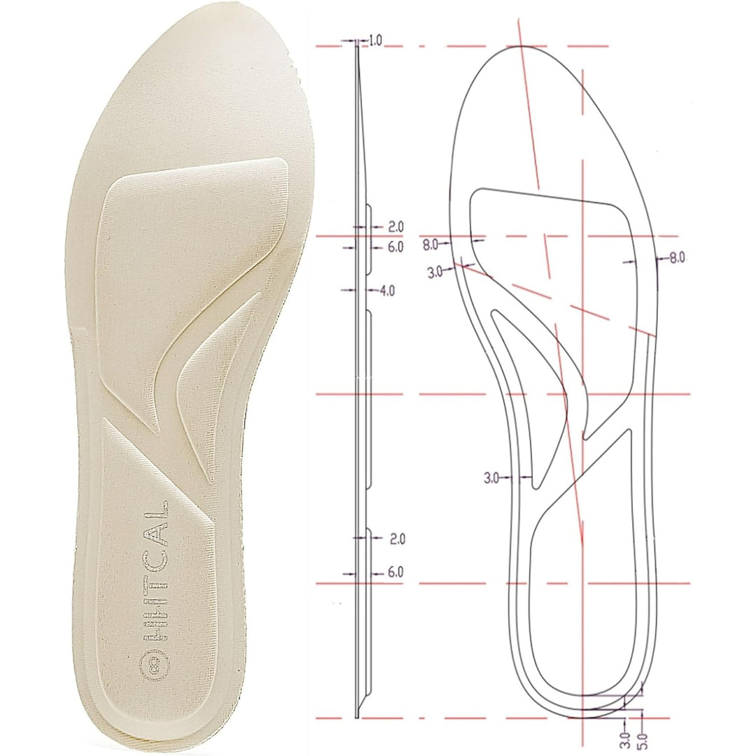 New HHTCAL Womens Size 6 Thin Memory Foam Insoles for Flats Work Boots Shoes