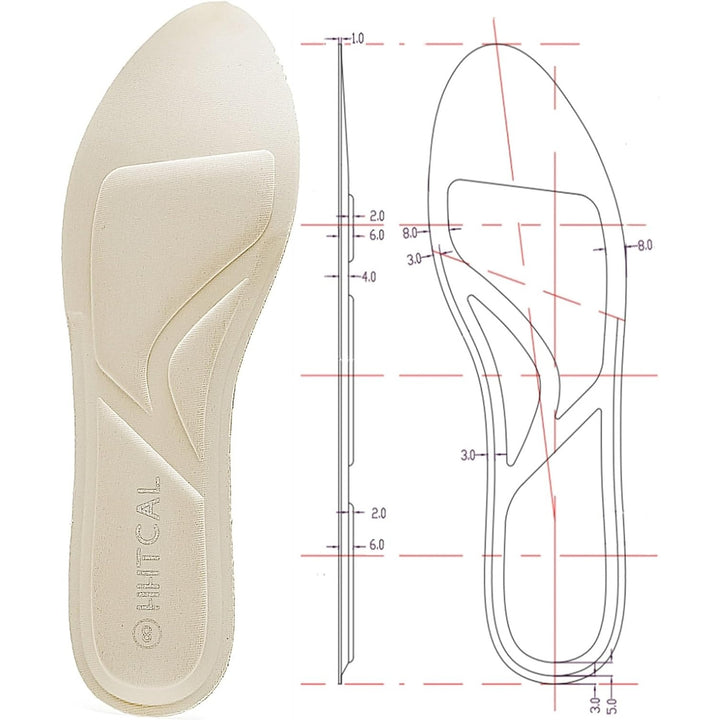 New HHTCAL Womens Size 6 Thin Memory Foam Insoles for Flats Work Boots Shoes