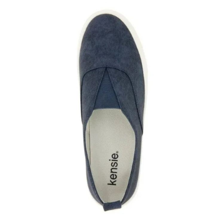 Kensie Womens Size 6 Navy Blue Salia Slip On Flexible Comfort Sneaker Shoes