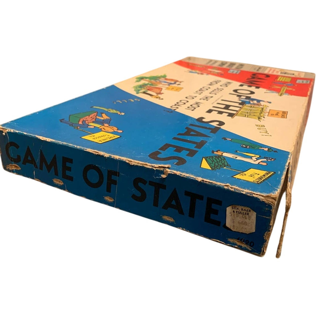 Vintage 1954 Milton Bradley Game of 48 Continental States Board Game Complete
