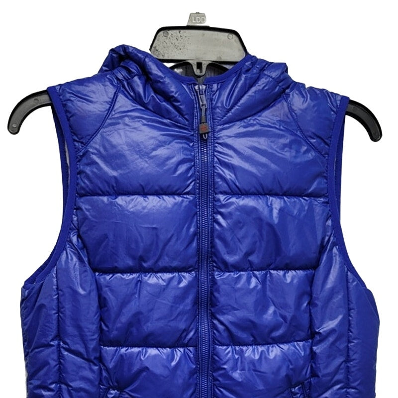 Tangerine Womens Small 100% Polyester Hooded Lined Puffer Vest w Front Pockets