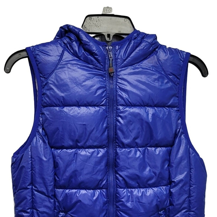 Tangerine Womens Small 100% Polyester Hooded Lined Puffer Vest w Front Pockets