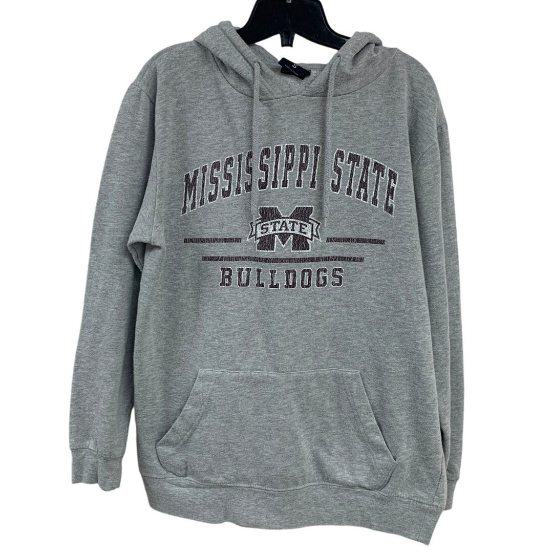 Mens Small Cotton Blend Mississippi State Bulldogs Long Sleeve Hoodie Sweatshirt