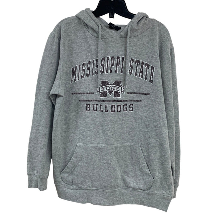 Mens Small Cotton Blend Mississippi State Bulldogs Long Sleeve Hoodie Sweatshirt