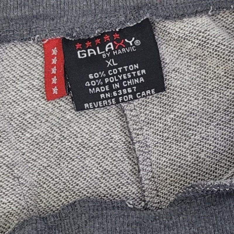 Galaxy by Harvic Mens XL PolyCotton Elastic Drawstring Waist Sweatpant Shorts