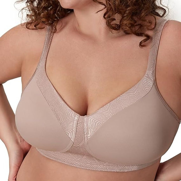 New Playtex Womens 42B Tan Wireless Bra 18 Hour Full Coverage T-Shirt Bra