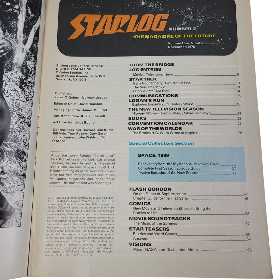 Vintage November 1976 Starlog The Magazine of the Future 