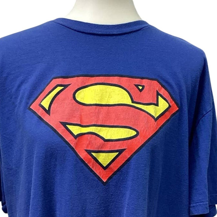 DC Comics Superman Mens 2XL Short Sleeve 100% Cotton Crew Neck Tee Shirt