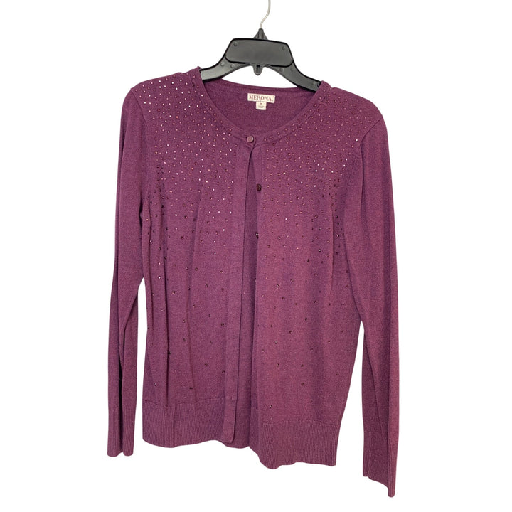 Lot of 2 Divided Merona Womens Medium Button Up Open Long Sleeve Knit Cardigans