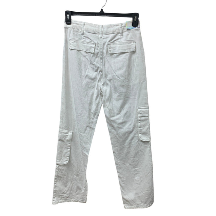 NWT New Tinseltown Juniors Size 7 White High Rise Baggy Straight Denim Jeans