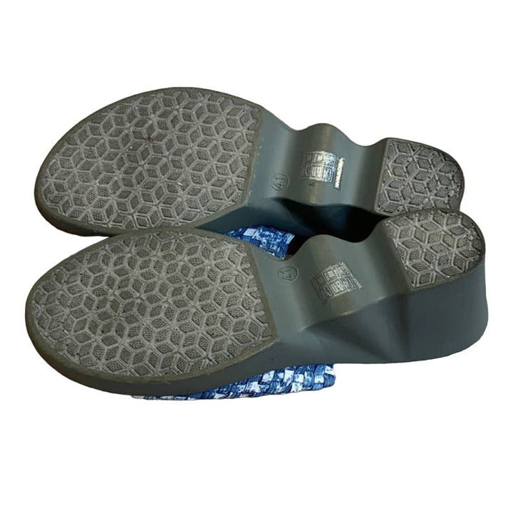 Zee Alexis Womens Woven Elastic Wedge Heel Slip On Sandals - Size 10 (41)
