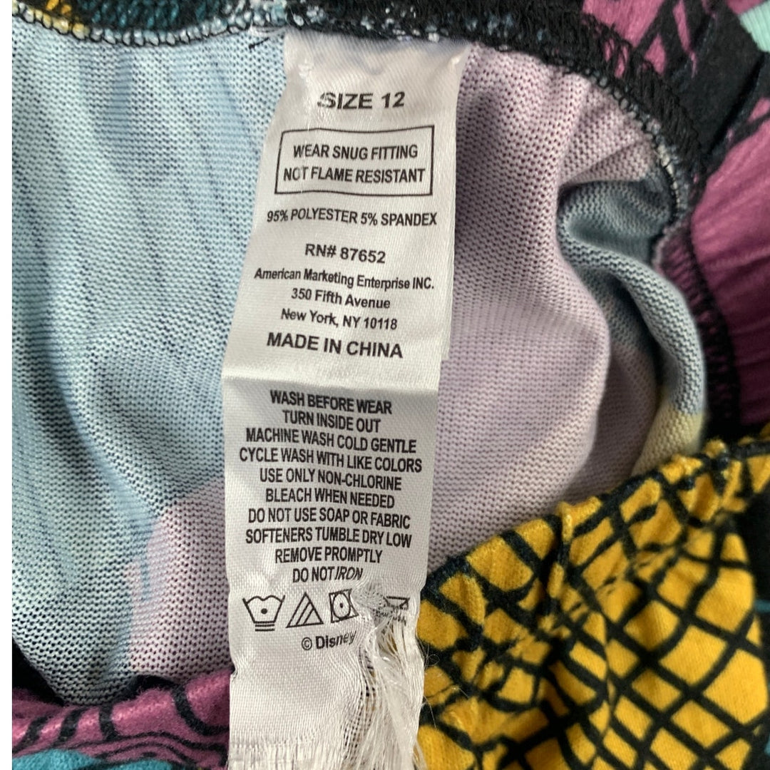 New Disney Girls Size 12 The Nightmare Before Christmas Pajama Top Pants Set
