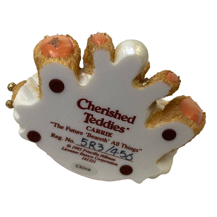 Vintage 1995 Cherished Teddies Carrie 141321 The Future Beareth All Things Teddy