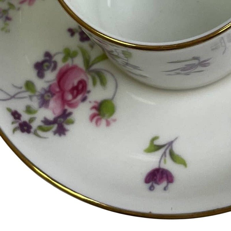 Vintage Crown Staffordshire England Cup &amp; Saucer Rose Fine Bone China Teacup Set
