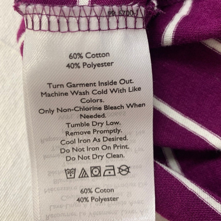 NWT New Eddie Bauer Womens XS Dark Purple Coast Climb Pocket Striped Tee Dress