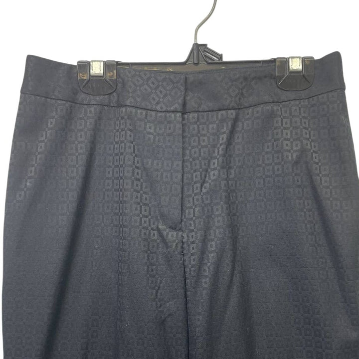 New Amanda Smith Petite Suits 2P PolyCotton Textured Black Squares Career Pants