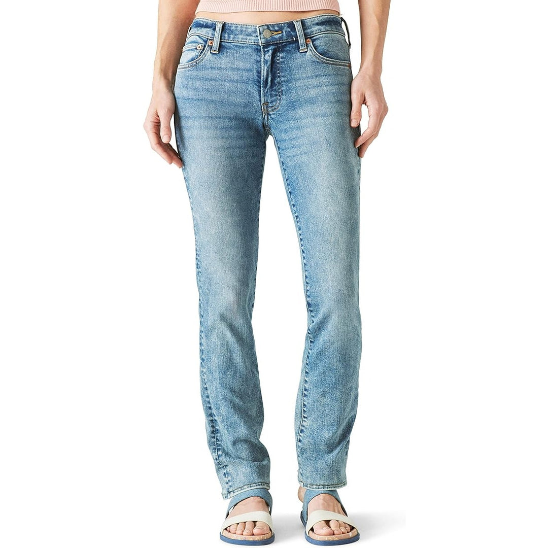 NWT New Lucky Brand Womens Size 16 Sweet Mid Rise Straight Denim Blue Jeans