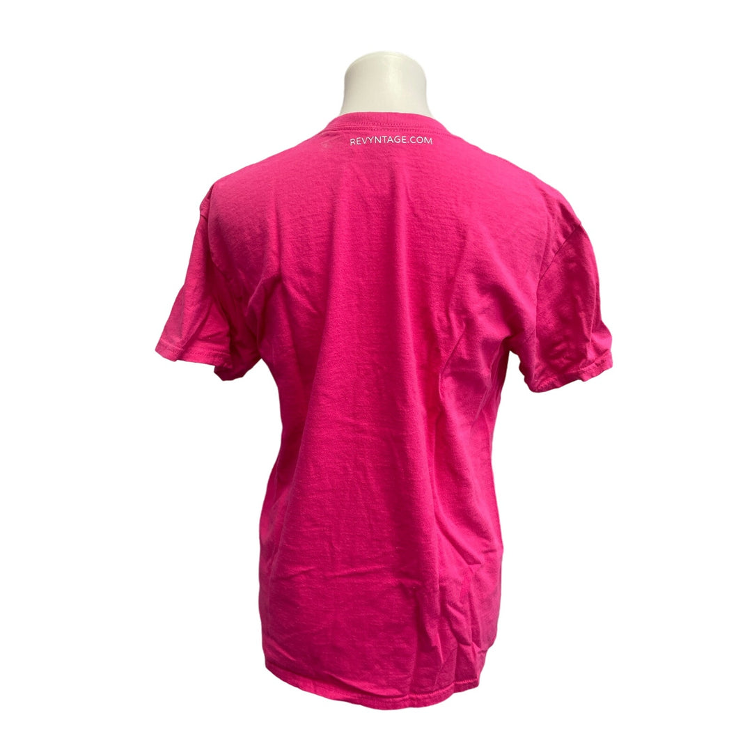 Hand Printed Upcycled Womens Medium Saving the Planet is My Superpower Tee