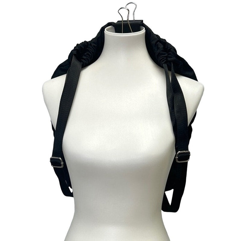 Sports New Fashion Black Machine Washable Vinyl Fabric Lots of Pockets Backpack