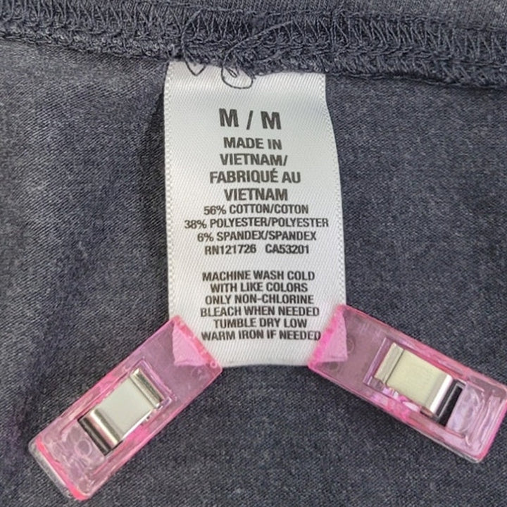 Aeropostale Womens Medium Gray Cotton Blend Stretch Waist Leggings