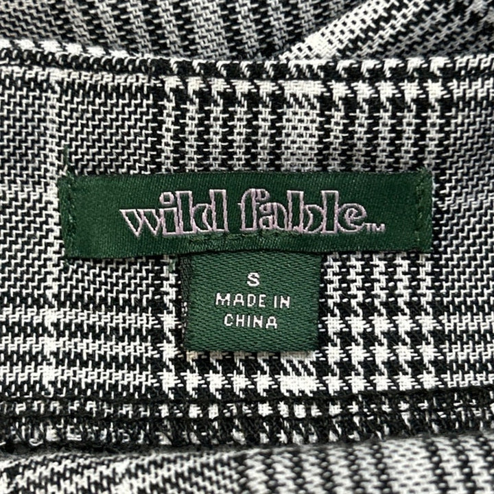 Wild Fable Womens Small Faux Corset Houndstooth Plaid Spaghetti Strap Dress