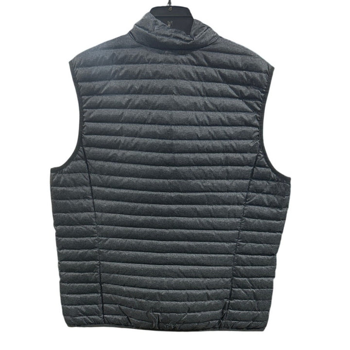 New Eddie Bauer Mens Medium Carbon Gray Microlight 650FP Down Zip Up Puffer Vest