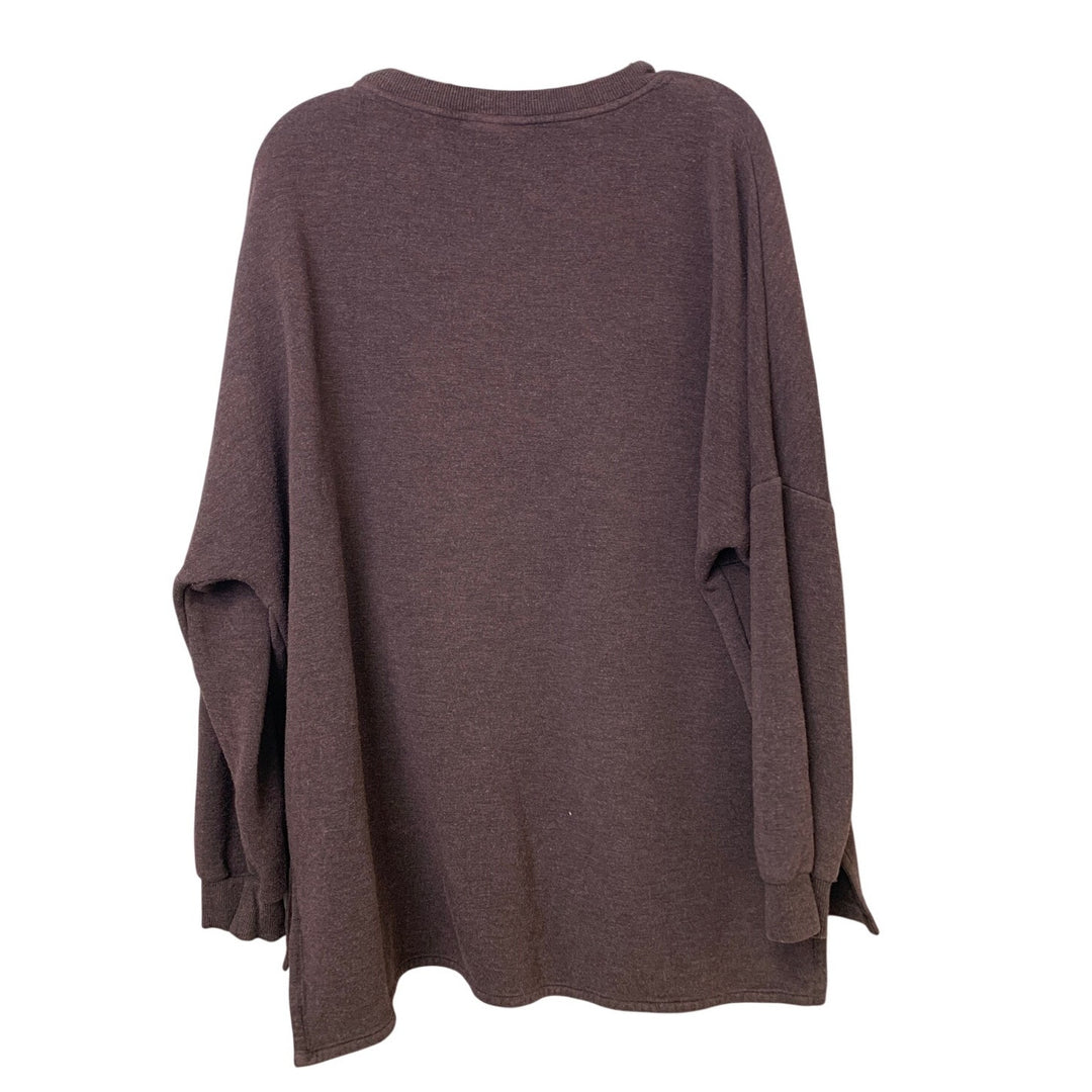 Varley Womens Large Purple PolyBlend Long Sleeve Crew Neck Pullover Knit Sweater