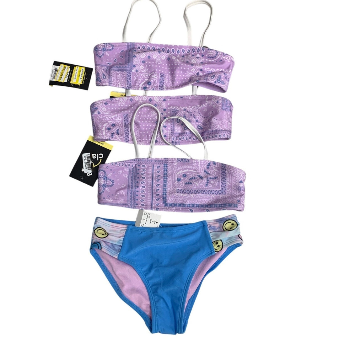 Lot of 4 New Art Class Cat &amp; Jack Small Bandana Top Smiley Bottom Swim Suits