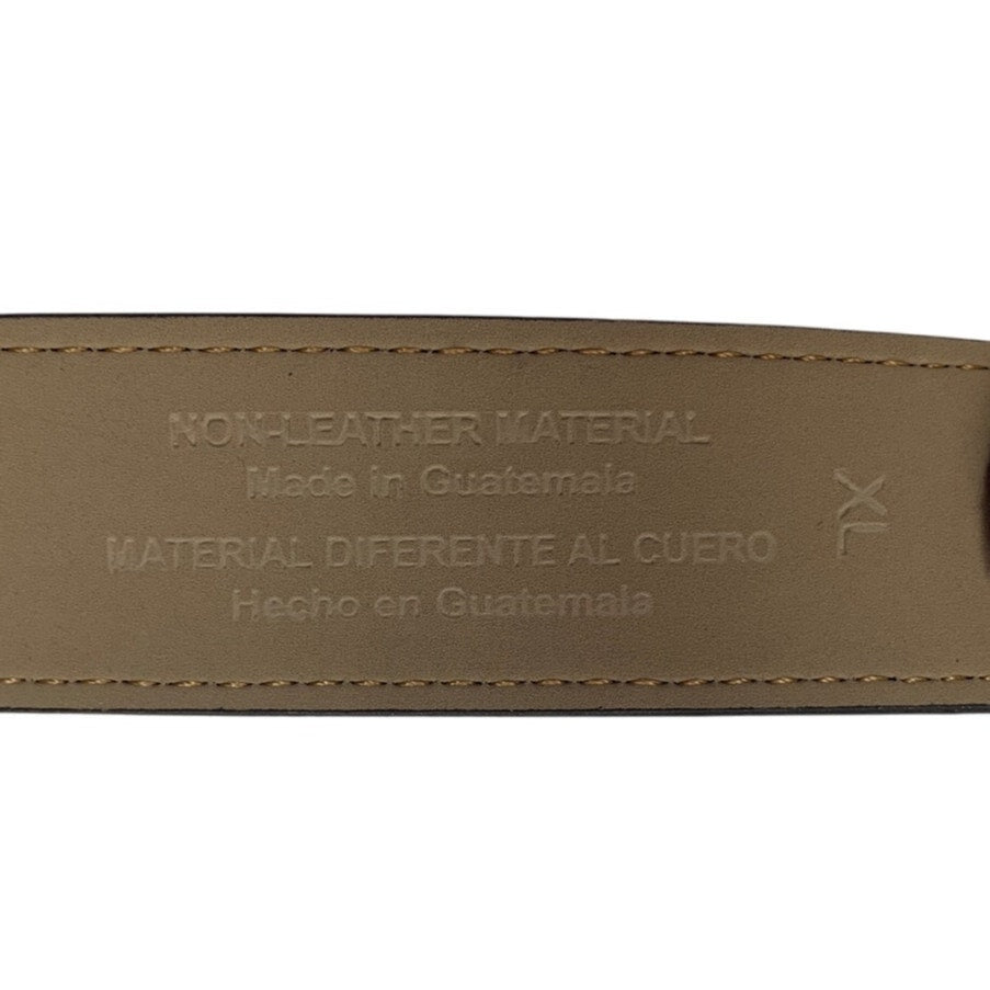 New Goodfellow Mens Size XL Brown Faux Leather Silver Buckle Fashion Belt