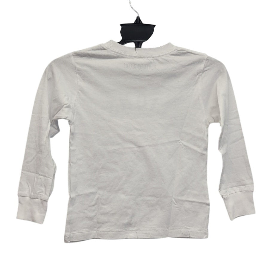 New Hand Printed Upcycled Child 4T Pine Cone Long Sleeve Cotton Blend Tee