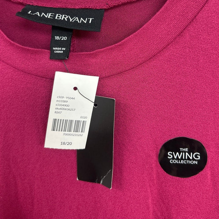 NWT New Lane Bryant Swing Collection Womens Size 18/20 Pink Flowy Sleeveless Top