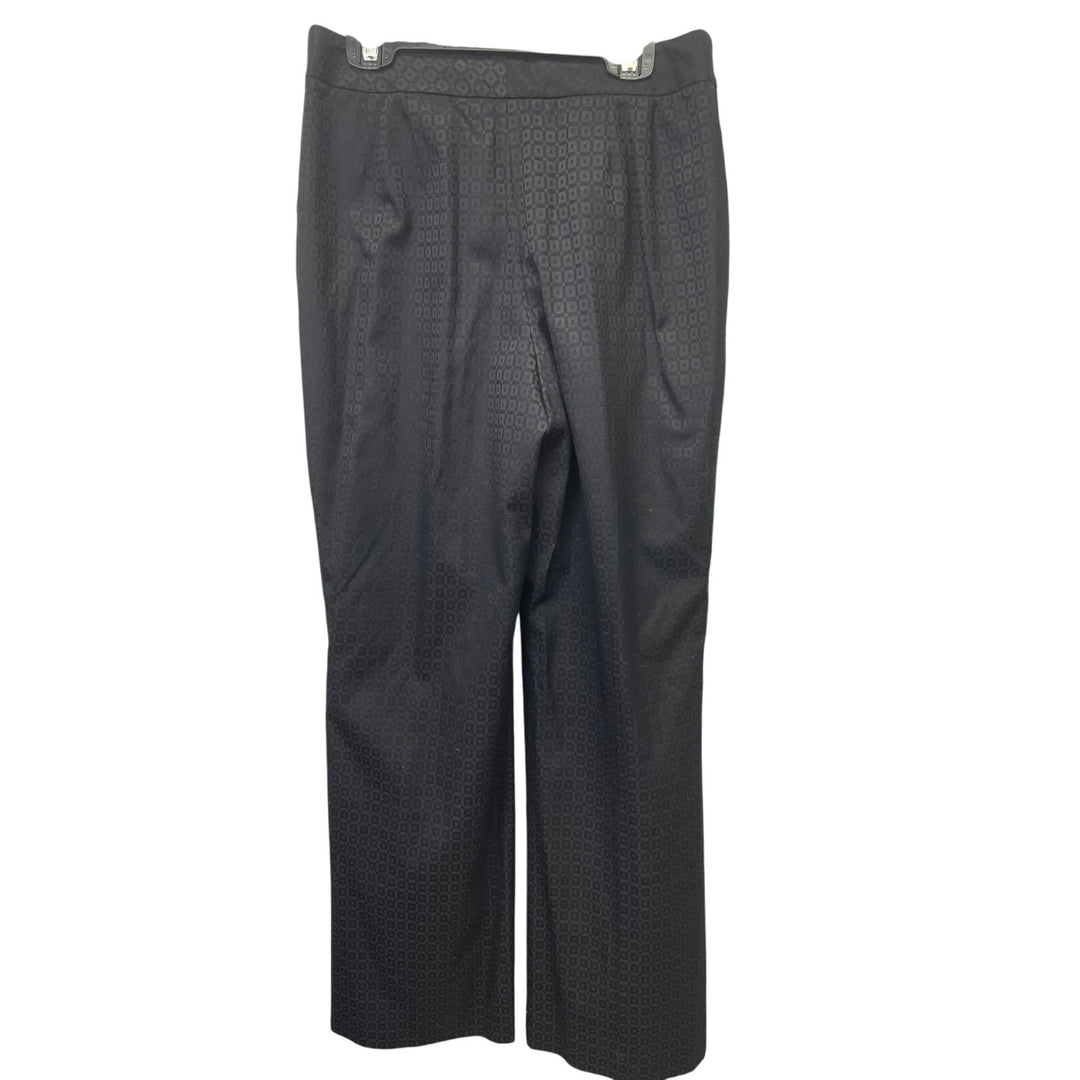 New Amanda Smith Petite Suits 2P PolyCotton Textured Black Squares Career Pants