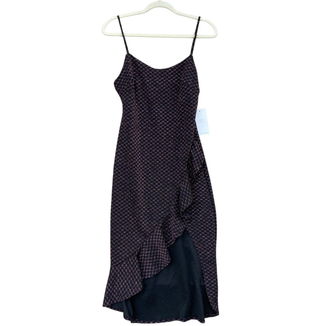 NWT New Blashe Womens Medium Thin Strap Checkerboard Shimmer Bodycon Dress