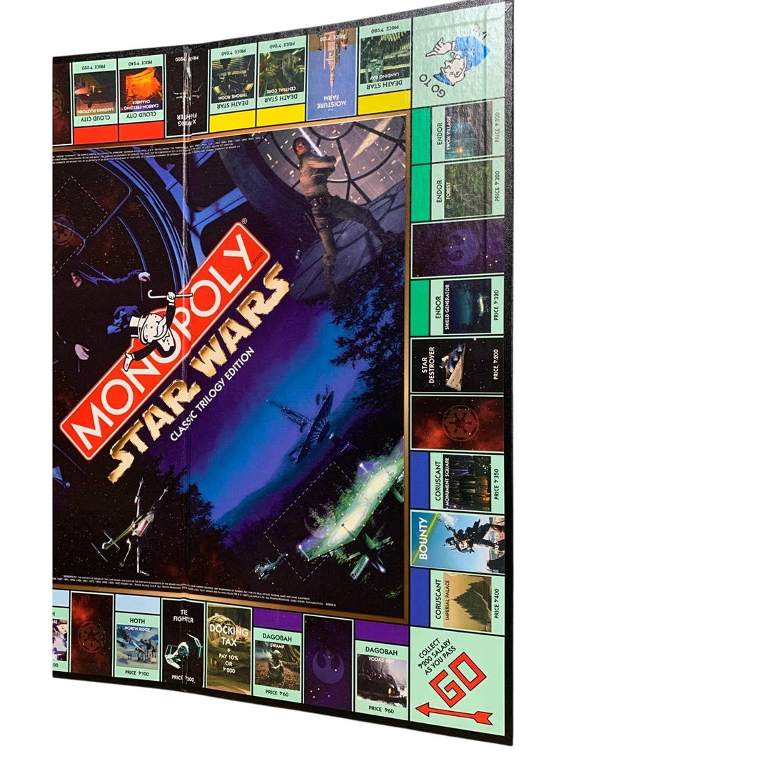 Vintage 1997 Parker Bros Star Wars Classic Trilogy Edition Monopoly Game Board