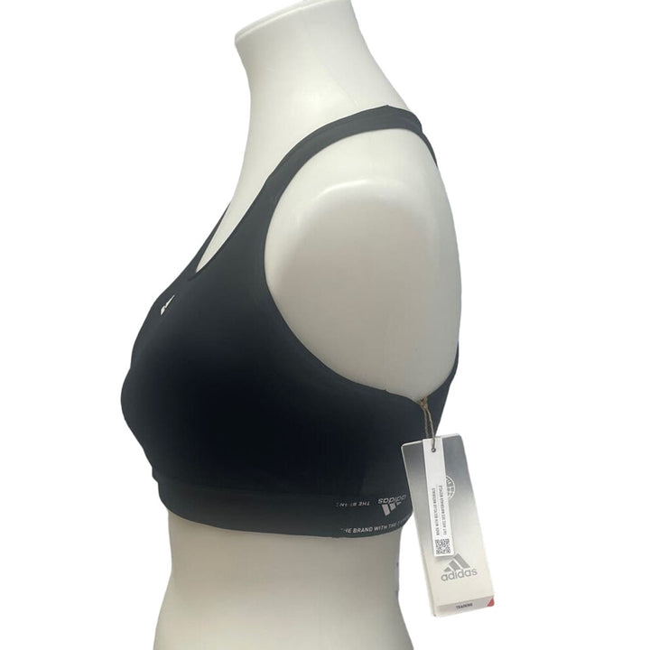 New Adidas Small 36DD Black Medium Support Removeable Pads Training Sports Bra