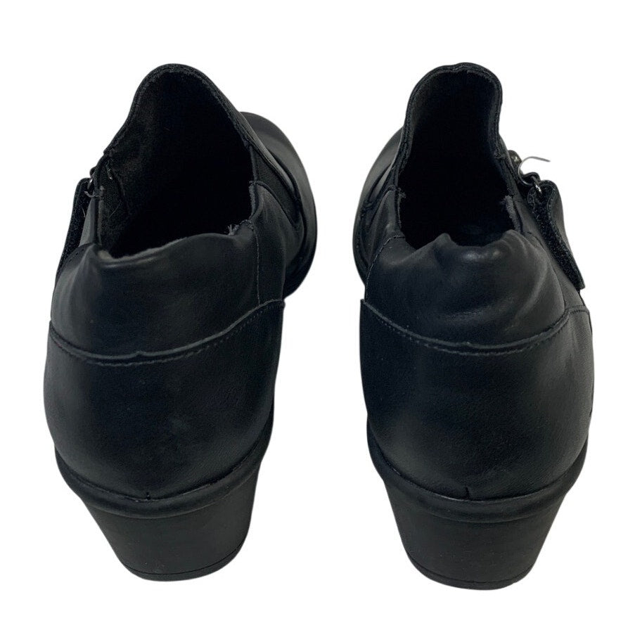 New JBU Womens Size 9 Black 1.5" Heel Ankle Bootie Round Toe Comfort Shoes