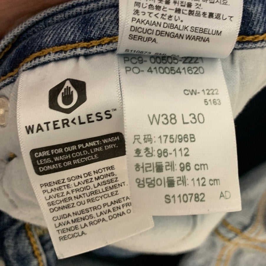 Lot of 2 Waterless Old Navy Mens 380X030 Green Ultimate Slim Pants Blue Jeans
