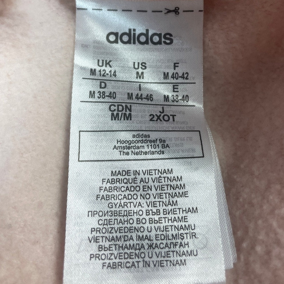 Adidas Womens Medium Light Pink PolyCotton Long Sleeve Sweatshirt Hoodie