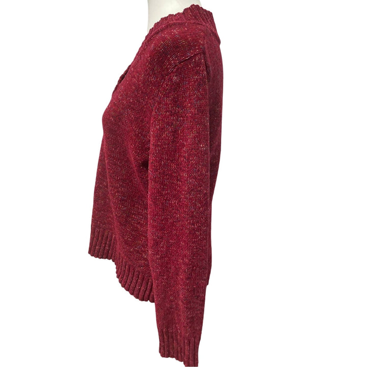 Mercer Street Studio Petite PXL Long Sleeve Acrylic Blend VNeck Pullover Sweater