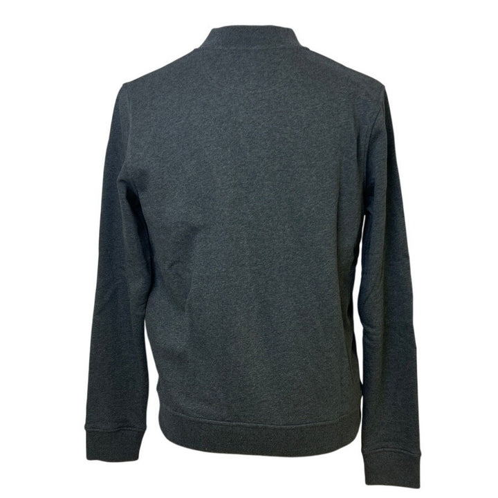 New Champion Mens Small Dark Gray Snap Up Hand Printed Blue Jay Bomber Jacket