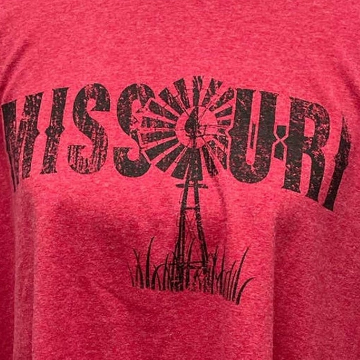 Missouri Hanes EcoSmart Mens XL Farm &amp; Ranch Windmill Crew Neck Cotton Blend Tee