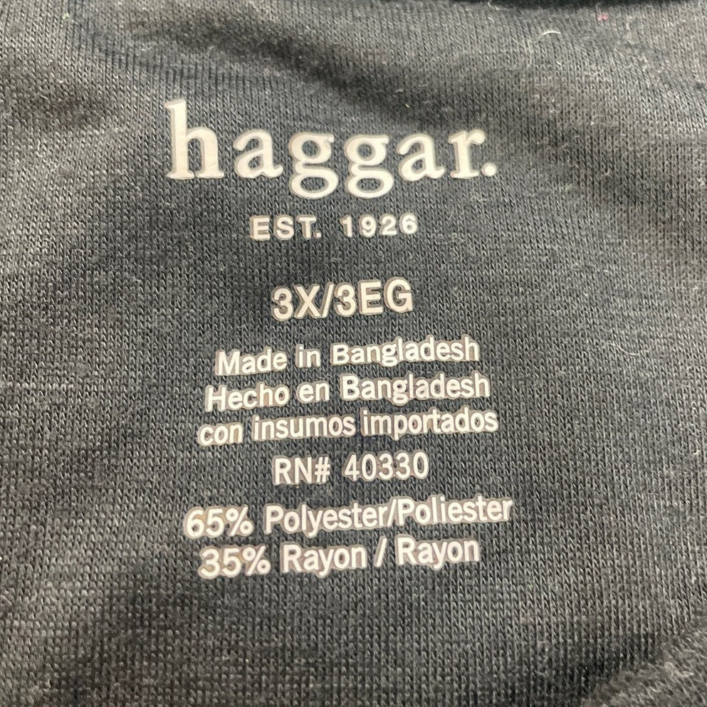 Haggar Mens 3X Lightweight PolyRayon Blend Short Sleeve Crew Neck Tee Shirt