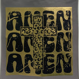 New Upcycled Hand Printed Amen Amen Amen Jesus God Cross Shopper Tote Bag