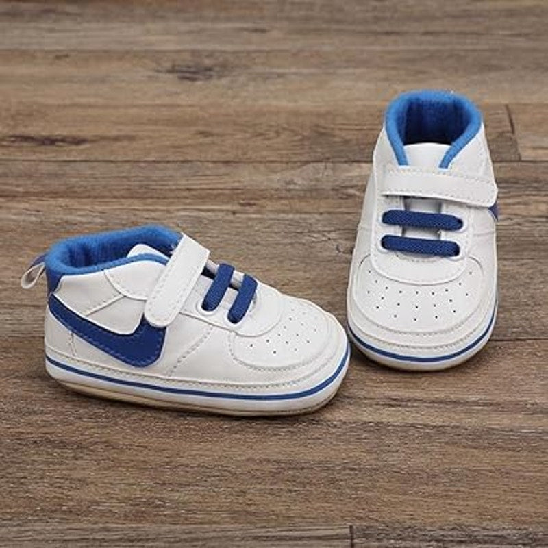 New Clowora Unisex Size 12-18 Months Blue White Infant Non-Slip Baby Shoes