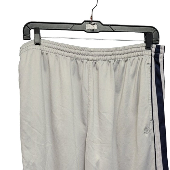 Starter Mens XL 100% Polyester Side Stripe Drawstring Waist Athletic Pants