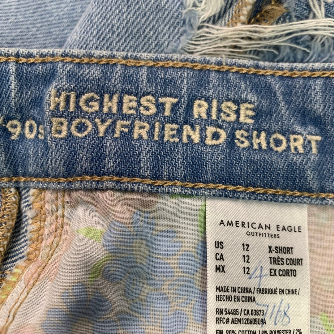 New American Eagle Womens Size 4 Highest Rise 90s Boyfriend Short Denim Jorts